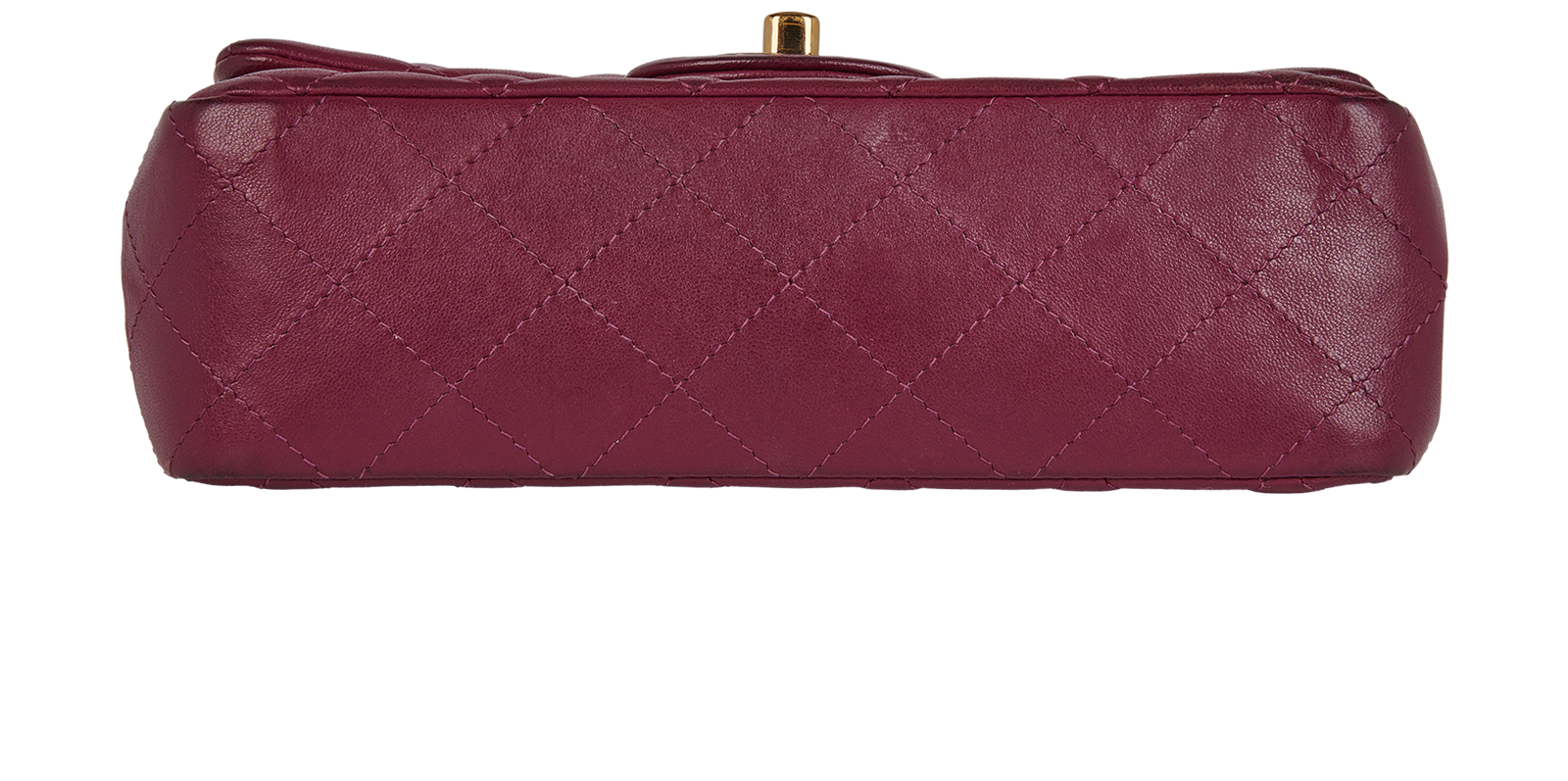Mini Rectangular Classic Flap, &pound;3,500, Handbags, Purple, Lambskin Leather, Top view